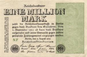 Német Birodalom / Weimari Köztársaság 1923. 1.000.000M (50x) T:II,II/III,III