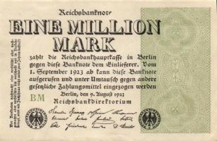 Német Birodalom / Weimari Köztársaság 1923. 1.000.000M (50x) T:II,II/III,III