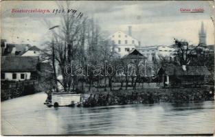 1906 Besztercebánya, Banská Bystrica; Garam részlet, Első Beszterczebányai Hengermalom. Walther Adolf és társai kiadása / Hron riverside, mill (EK)