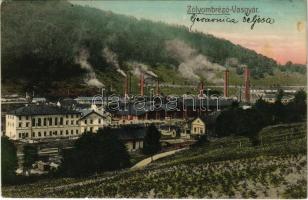 1909 Zólyombrézó, Podbrezová; vasgyár / iron works, factory