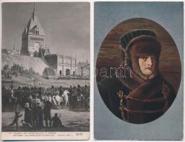 NAPOLEON - 11 db használatlan régi képeslap szép állapotban / 11 pre-1945 unused postcards in good q...