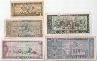 Románia 1966. 1L - 100L (5xklf) T:F,VG
Romania 1966. 1 Leu - 100 Lei (5xdiff) C:F,VG