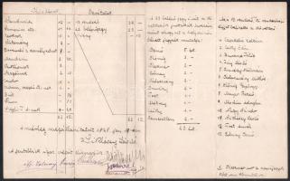 Siklóssy László (1881-1951) művészettörténész aláírása egy kiadás/bevétel jegyzéken