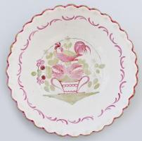 cca 18-19. sz 9 darabos korabeli majolika gyűjtemény, kopottak, közte jelzéssel, kínálók, tároló, tá...