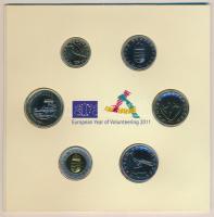 2011. 5Ft-200Ft (6xklf) forgalmi sor szettben, "Magyarország pénzérméi" sorozat, belső tok...