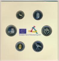 2011. 5Ft-200Ft (6xklf) forgalmi sor szettben, "Magyarország pénzérméi" sorozat, belső tok...