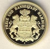 Német Birodalom / Császárság / Hamburg 1881J 20M Au (0,585) 3,5g újveret T:PP ismertető tanúsítvánnyal, csak 10.000 db! R!