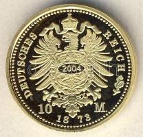 Német Birodalom / Császárság / Mecklenburg-Strelitz 1879. 10M Au (0,585) 3,5g újveret T:PP ismertető...