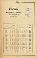 1934 Fischer [FAG] Golyóscsapágy Gyár katalógus. I. rész. Golyós- és görgős-csapágyak, csapágyházak....