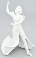 Wallendorf jelzéssel balerina figura, sérült, m: 22 cm