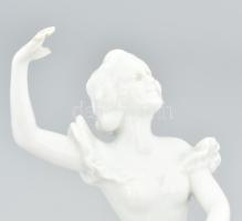 Wallendorf jelzéssel balerina figura, sérült, m: 22 cm