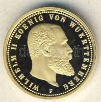 Német Birodalom / Császárság / Württenberg 1913. 20M Au (0,585) 3,5g újveret T:PP ismertető tanúsítvánnyal, csak 10.000 db! R!