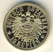 Német Császárság / Német Kelet-Afrika 1916. 15R Au (0,585) 3,5g újveret T:PP tanúsítvánnyal, csak 10...