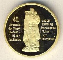 NDK 1985. 10M "A fasizmus felett aratott győzelem 40. évfordulója" Au (0,585) 3,5g újveret T:PP tanúsítvánnyal, csak 10.000 db! R!