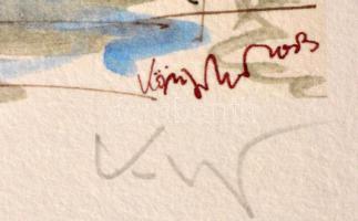 König (Kőnig) Róbert (1951-2014): Paripa. Computer print, merített papír, jelzett, számozott (2/100)...