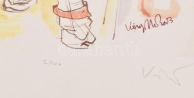 König (Kőnig) Róbert (1951-2014): Ló. Computer print, merített papír, jelzett, számozott (2/100). 34...