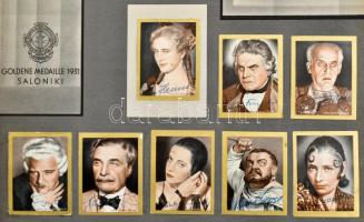 Gold Saba cigarettakártyák Atlas-Stoff-Bilder albumba beragasztva, több mint 180 képecske, a színész...