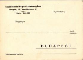 Rassay Károly (1886-1958) Erzsébetvárosi Polgári Szabadság Párt vezetője. Budapest VII. Wesselényi u...