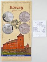 2015. 10.000Ft Ag "Kőszegi vár / Jurisics Miklós" kapszulában, tanúsítvánnyal, színes MNB ...