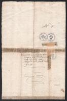 1760, 1785 Nemescsói lakosok 2 db öröklevele. Magyar nyelven, kézzel írt. Egyik ragasztott és modern...