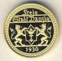 Német Mellékterületek / Danzig 1930. 25G Au (0,585) 3,5g újveret T:PP tanúsítvánnyal, csak 10.000 db...