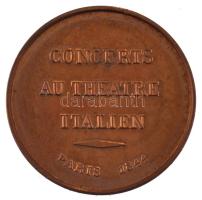 Franciaország 1844. "Liszt Ferenc koncert 1844 Párizs" kétoldalas Br emlékérem, jelzett ut...