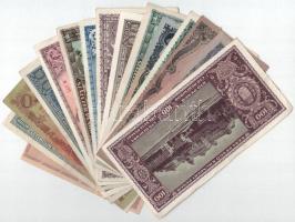 1945-1946. 15db klf pengő, adópengő bankjegy T:F közte szép papír