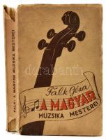 Falk Géza: A magyar muzsika mesterei. Bp., 1937, Dante, 206+(2) p. Első kiadás. Kiadói papírkötés, sérült, szétváló fűzéssel. A szerző, Falk Géza (1899-1945) által Lányi Viktor (1889-1962) zeneszerző, író részére DEDIKÁLT példány.