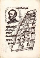 1791-1860 Széchenyi István alkotott, hatott és utat mutatott! Széchenyi Emlék-levelezőlap. A Széchenyi Munkaközösség kiadása (EK)