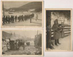 3 db régi lengyel katonai képeslap / 3 pre-1945 Polish military postcards (Serya II. Rafajlowa)