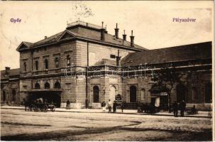 1920 Győr, pályaudvar, vasútállomás. Vasúti levelezőlapárusítás 427. (EK)