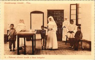 China, Kína; Jézustársasága misszió, Kalocsai nővérek kezelik a kínai betegeket. "Támogassuk a Magyar missziókat!" / Hungarian Catholic mission, nurses treating Chinese patients (EK)