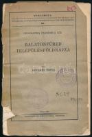 Kecskés Tibor: Balatonfüred településföldrajza. Pécs, 1936. Egyházmegyei Könyvnyomda Veszprém. 41, (4) p., 1 térk. (Geographica Pannonica XIX.) Szakadt papírborítóban.