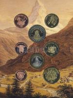 Svájc 2003. 1c,2c,5c,10c,20c,50c,1€,2€ próbaveretek, szettben, díszkiadásban T:B...