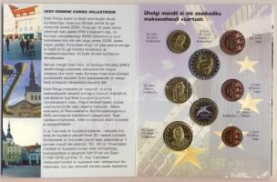 Észtország 2004. 1c,2c,5c,10c,20c,50c,1€,2€ próbaveretek, szettben, díszkiadásban T:BU Csak 12.500db!