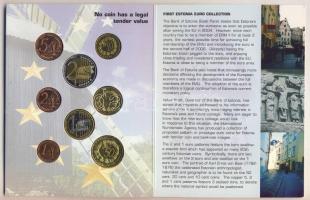 Észtország 2004. 1c,2c,5c,10c,20c,50c,1€,2€ próbaveretek, szettben, díszkiadásba...