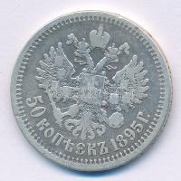 Orosz Birodalom 1895. 50k Ag "II. Miklós" T:F Russian Empire 1895. 50 Kopecks Ag "Nic...