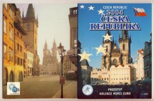 Csehország 2004. 1c,2c,5c,10c,20c,50c,1€,2€ próbaveretek, szettben, díszkiadásba...