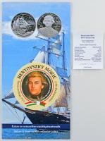 2021. 10.000Ft Ag "Benyovszky Móric" kapszulában, tanúsítvánnyal, színes MNB tájékoztatóva...
