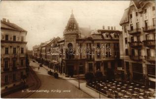 1927 Szombathely, Király utca, Kovács Hotel és cukrászda, Mezőgazdasági Takarék és Hitelbank RT. Dukesz Jenő Sabaria papíráruház kiadása (fa)