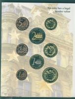 Lettország 2004. 1c,2c,5c,10c,20c,50c,1€,2€ próbaveretek, szettben, díszkiadásba...