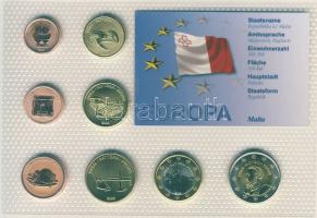 Málta 2003. 1c,2c,5c,10c,20c,50c,1€,2€ próbaveretek, kereskedői szettben T:BU