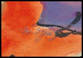 M. Szűcs Ilona (1925-): Virágok. Akvarell, tus, karton, jelzett, 23,5x31,5 cm