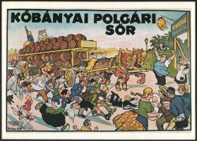 2 db reprint plakát: Tungsram (Faragó Géza), Kőbányai Polgári Sör (Földes Imre), 34x24 cm