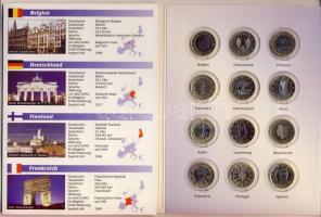 Európai Unió 2001-2002. 1€ 12klf db, Euró-zóna pénzei szettben T:BU,1
