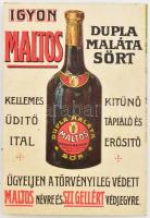 1913 "Haggenbacher Kőbányai és Budafoki Sörgyárak Rt." színes litografált kártyanaptár, ki...