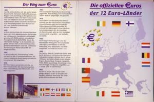 Európai Unió 2001-2002. 1€ 12klf db, Euró-zóna pénzei szettben T:BU,1