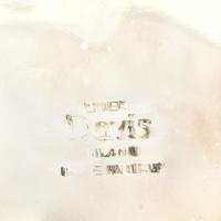 Linea Davis olasz réz szervírozó tálca, kopott, jelzett, h: 25 cm