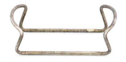 Ezüstözött edénytartó, kihúzható, jelzéssel, h: 30 cm