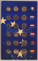 Európai Unió 1999-2002. 1c, 2c, 5c 3x12klf db, Euró-zóna pénzei szettben T:BU,1